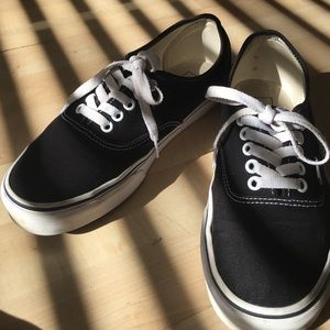 Black and white vans